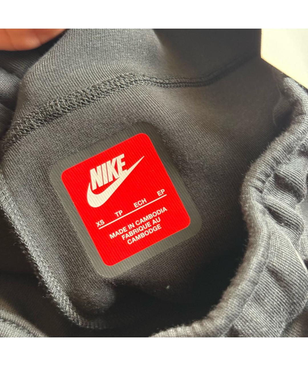 NIKE Черные хлопковые повседневные брюки, фото 6