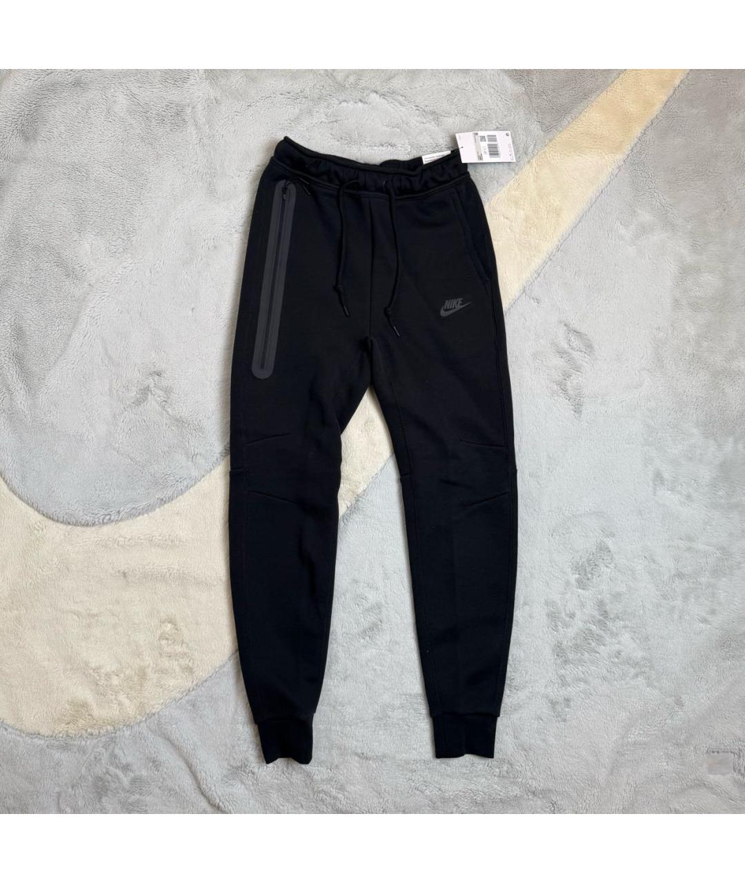 NIKE Черные хлопковые повседневные брюки, фото 2