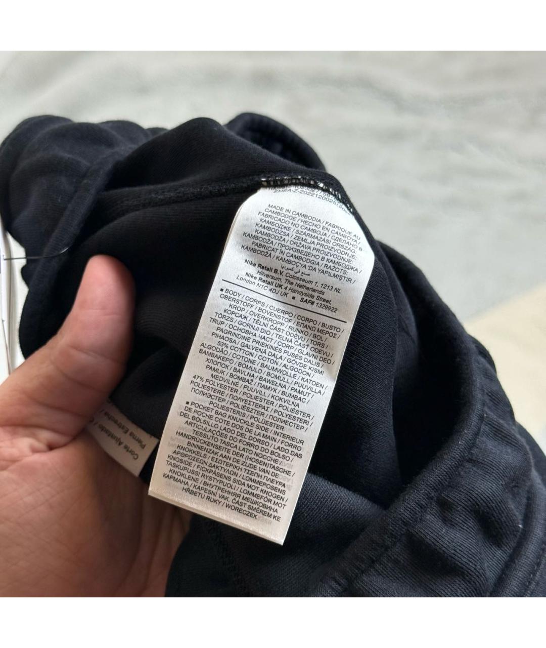NIKE Черные хлопковые повседневные брюки, фото 7