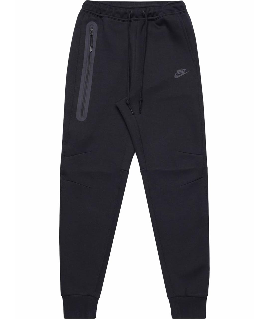 NIKE Черные хлопковые повседневные брюки, фото 1