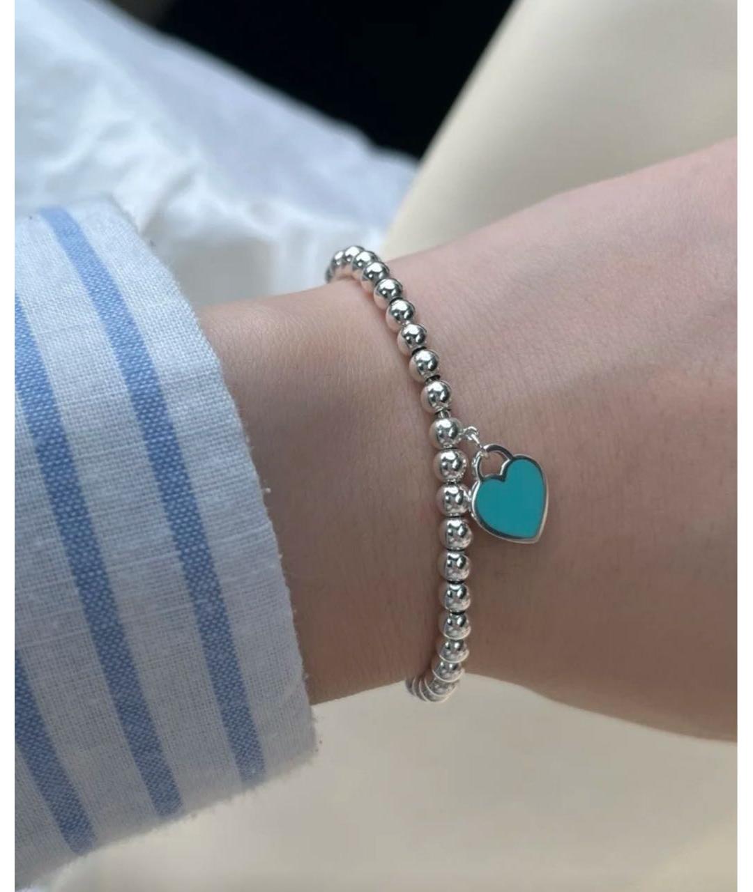 TIFFANY&CO Бирюзовый серебряный браслет, фото 6