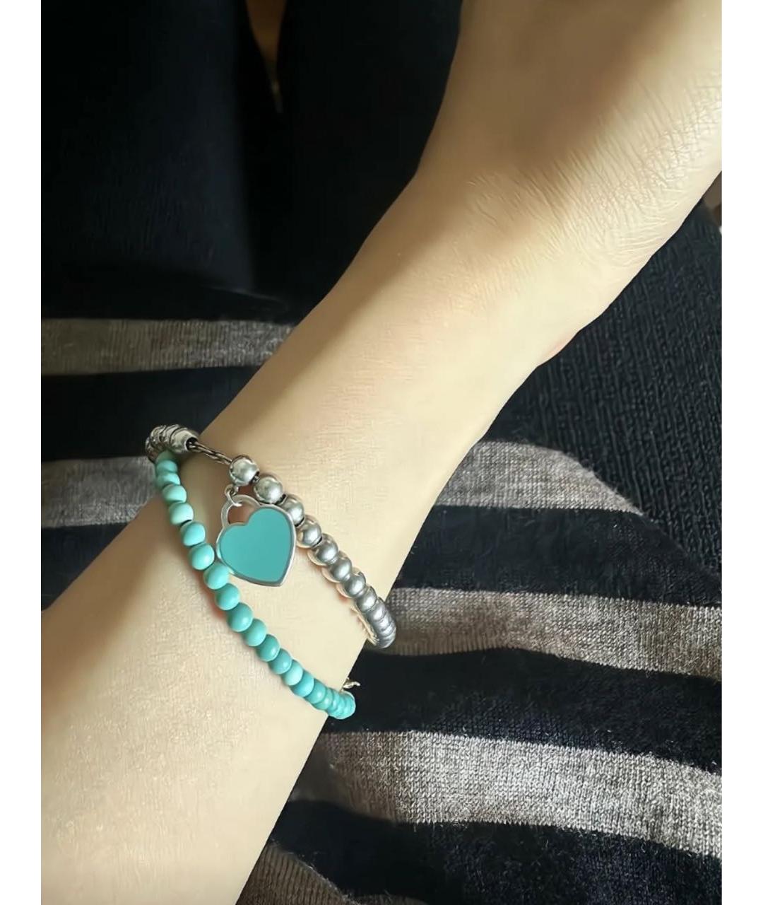 TIFFANY&CO Бирюзовый серебряный браслет, фото 5
