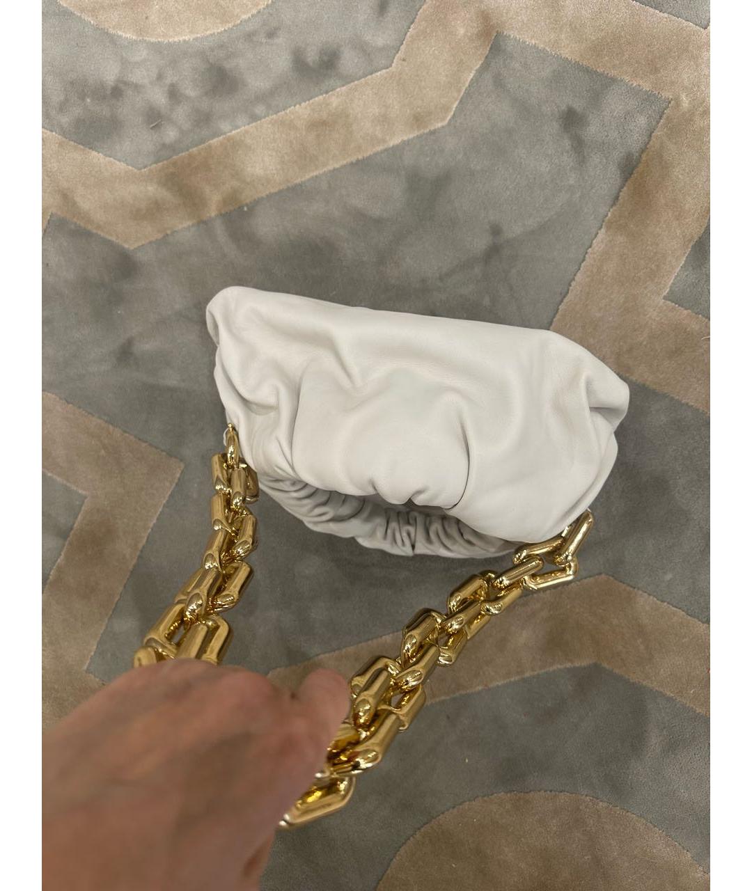 BOTTEGA VENETA Бежевая кожаная сумка с короткими ручками, фото 3