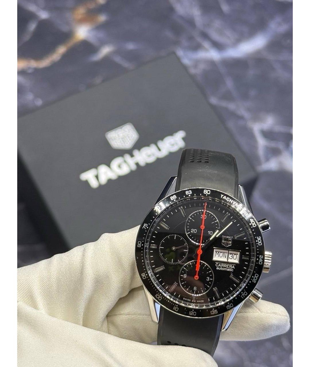 TAG HEUER Черные керамические часы, фото 2