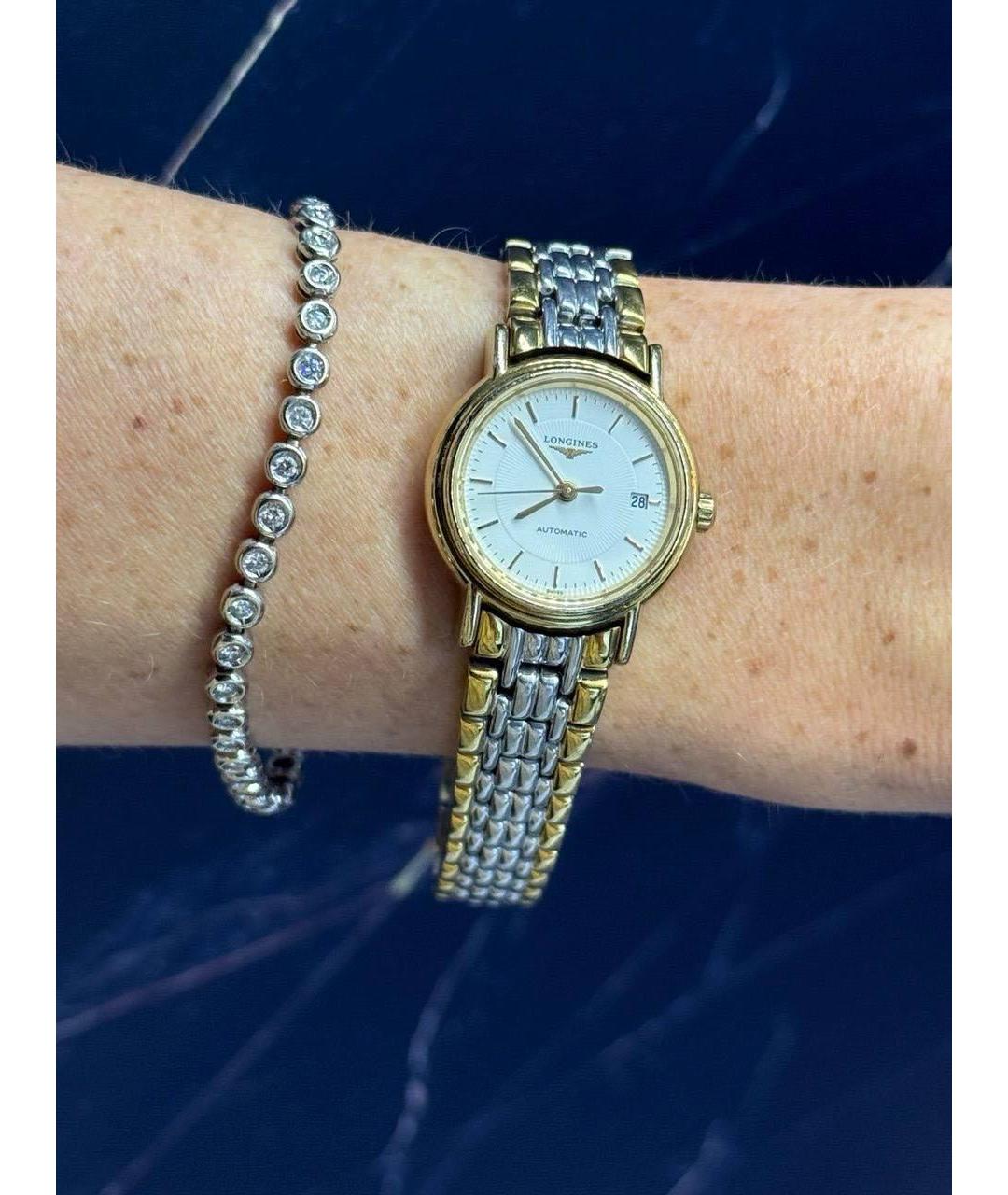 LONGINES Серые металлические часы, фото 4