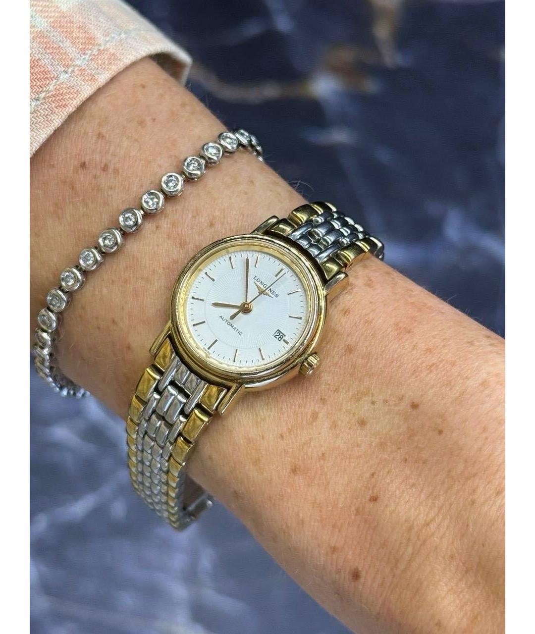 LONGINES Серые металлические часы, фото 7