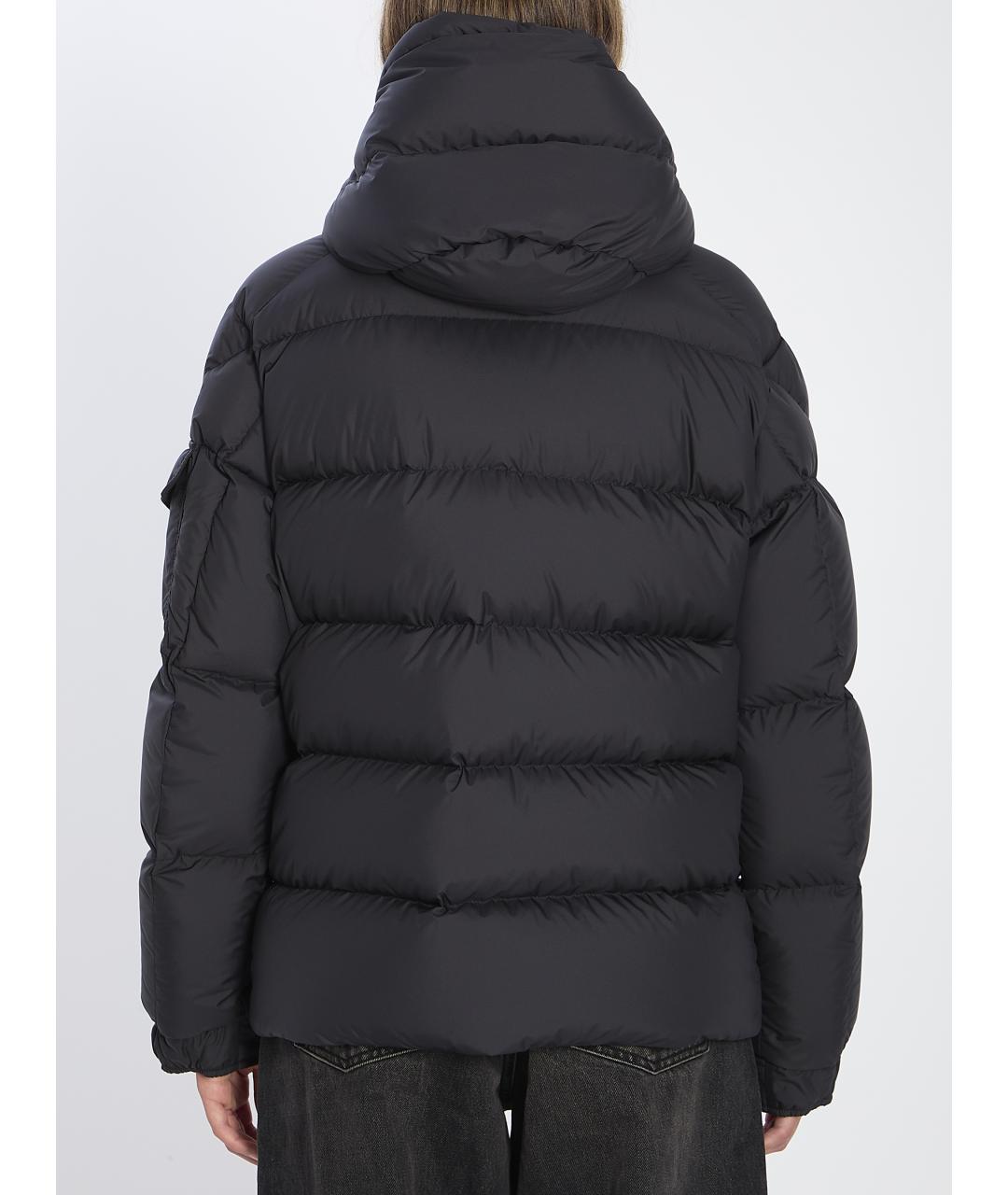 MONCLER Черный полиэстеровый пуховик, фото 5