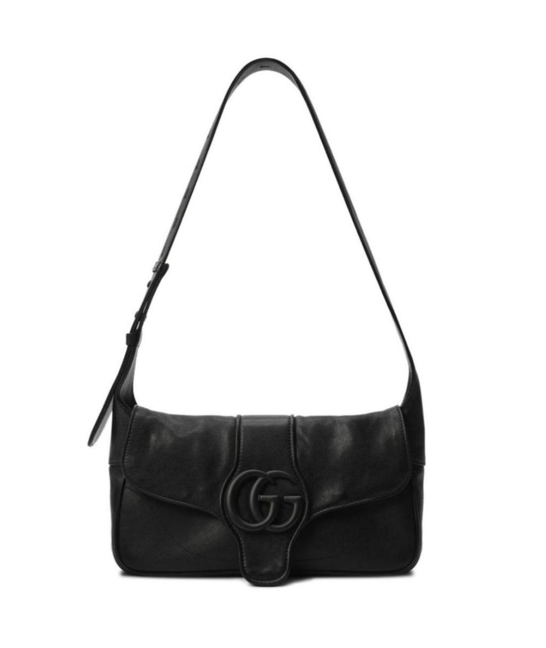 GUCCI Черная кожаная сумка через плечо, фото 9