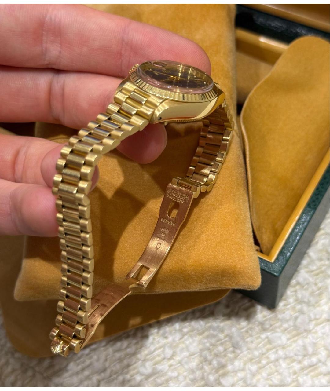 ROLEX Желтые часы из желтого золота, фото 3