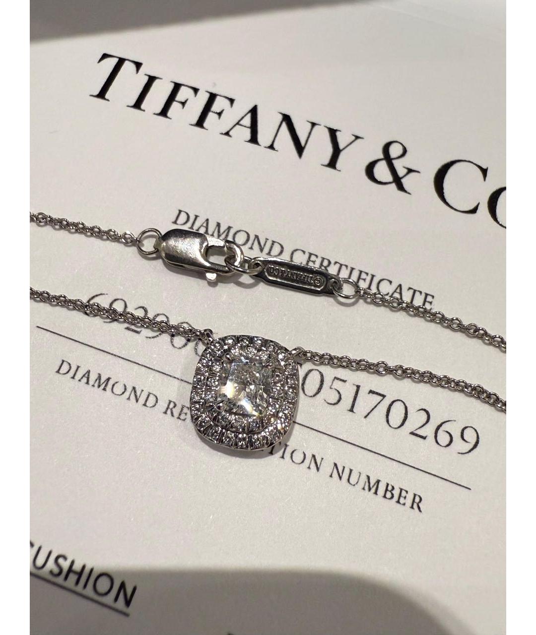 TIFFANY&CO Белая платиновая подвеска, фото 4