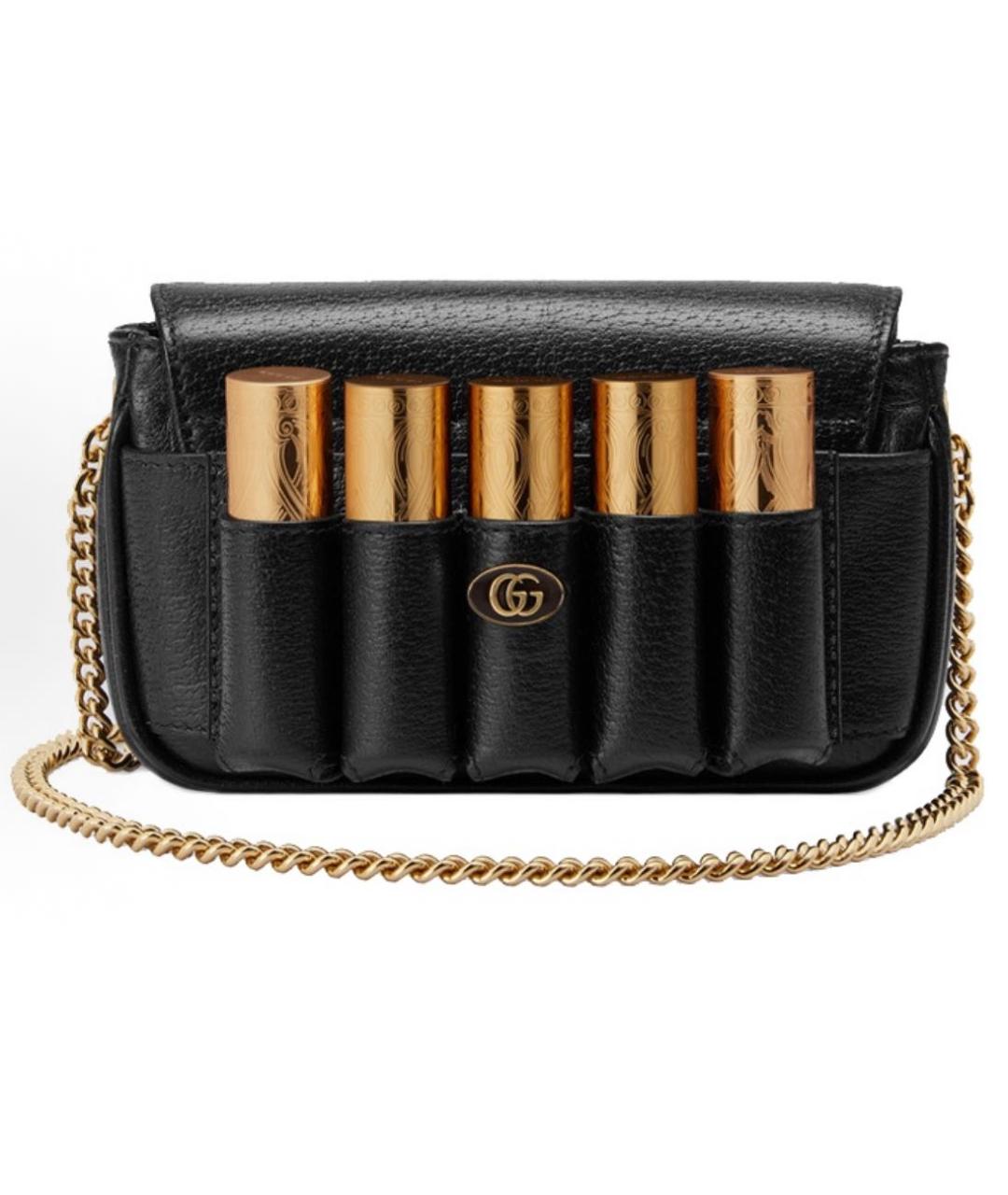 GUCCI Черная кожаная сумка через плечо, фото 3