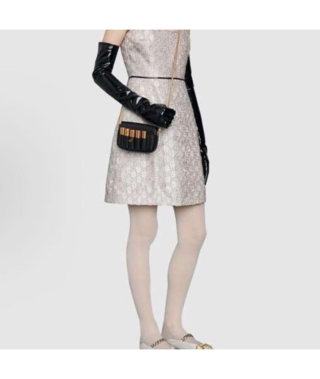GUCCI Черная кожаная сумка через плечо, фото 8