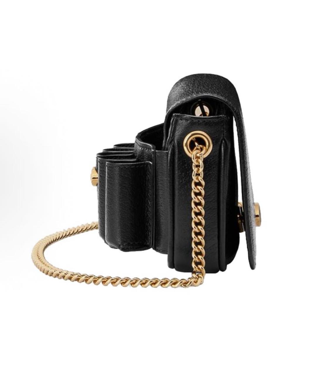 GUCCI Черная кожаная сумка через плечо, фото 4