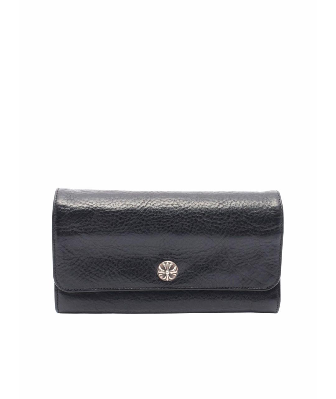 CHROME HEARTS Черный кожаный кошелек, фото 1