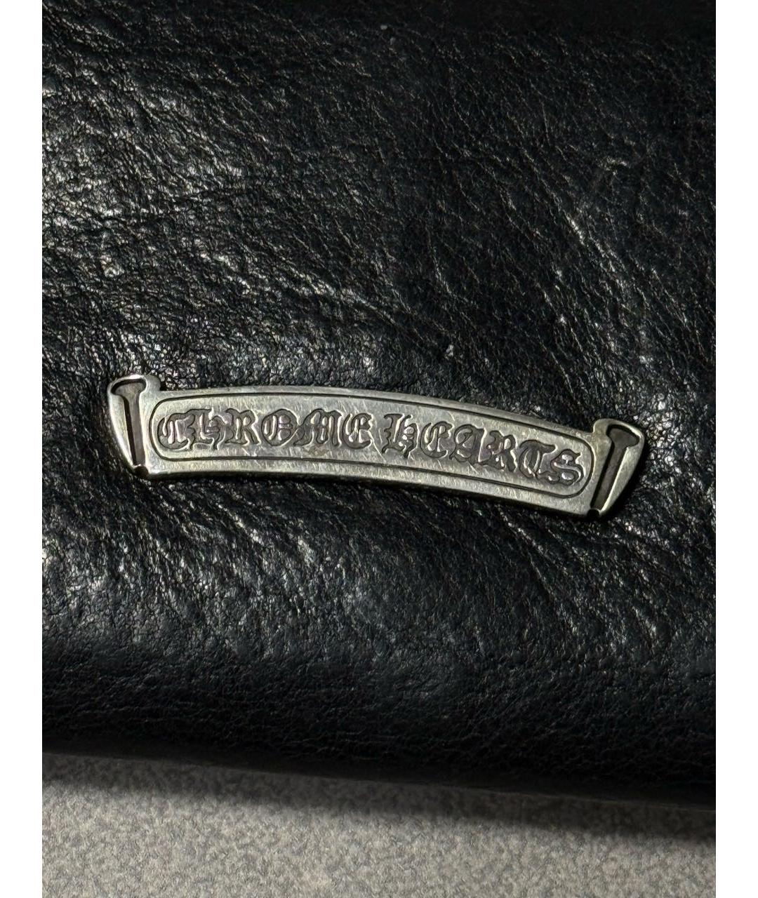 CHROME HEARTS Черный кожаный кошелек, фото 5