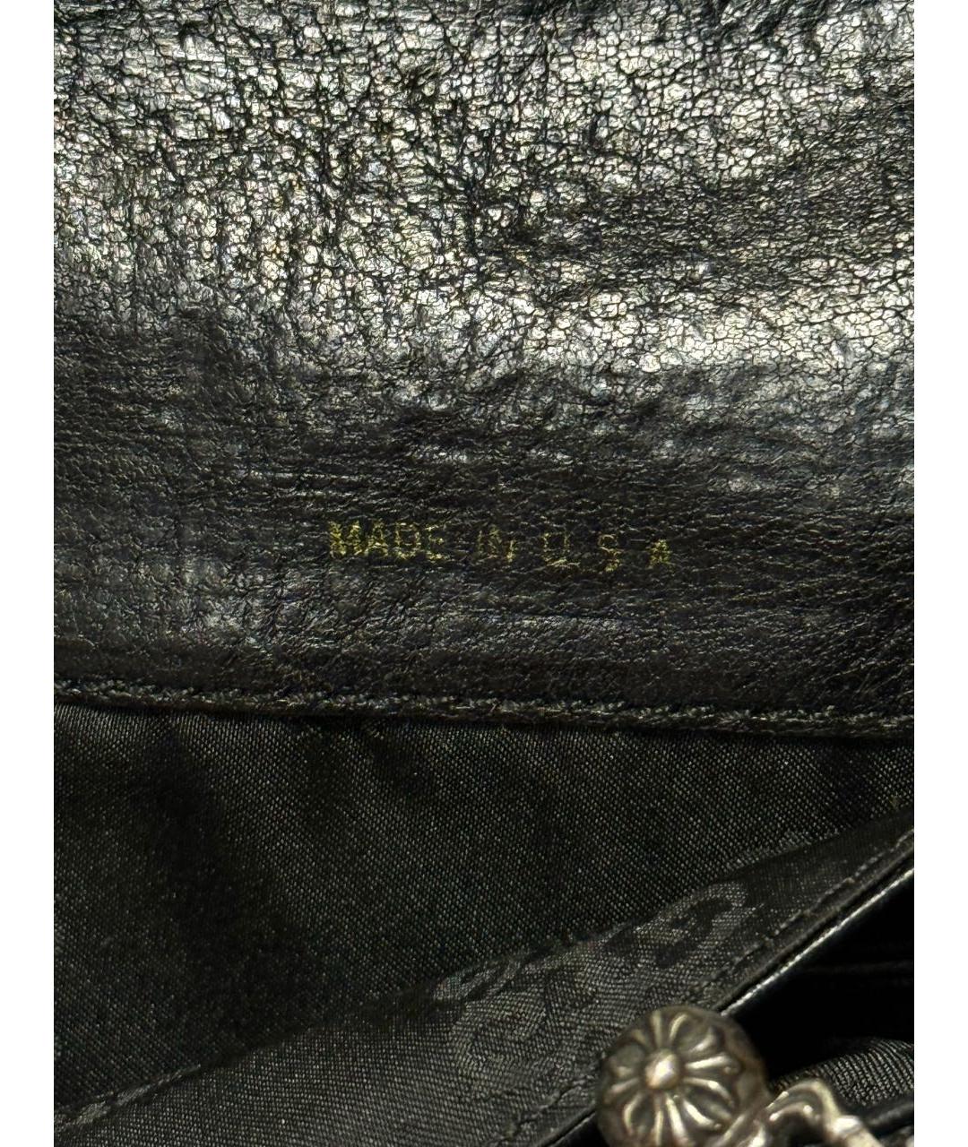 CHROME HEARTS Черный кожаный кошелек, фото 7