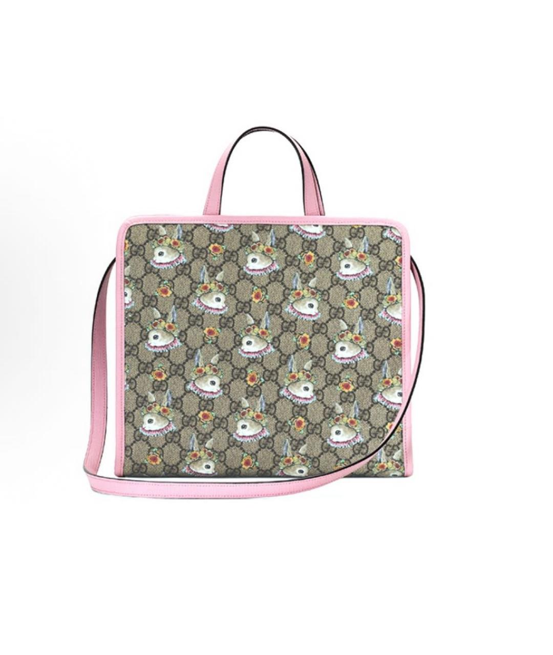 GUCCI Бежевая тканевая сумка с короткими ручками, фото 7