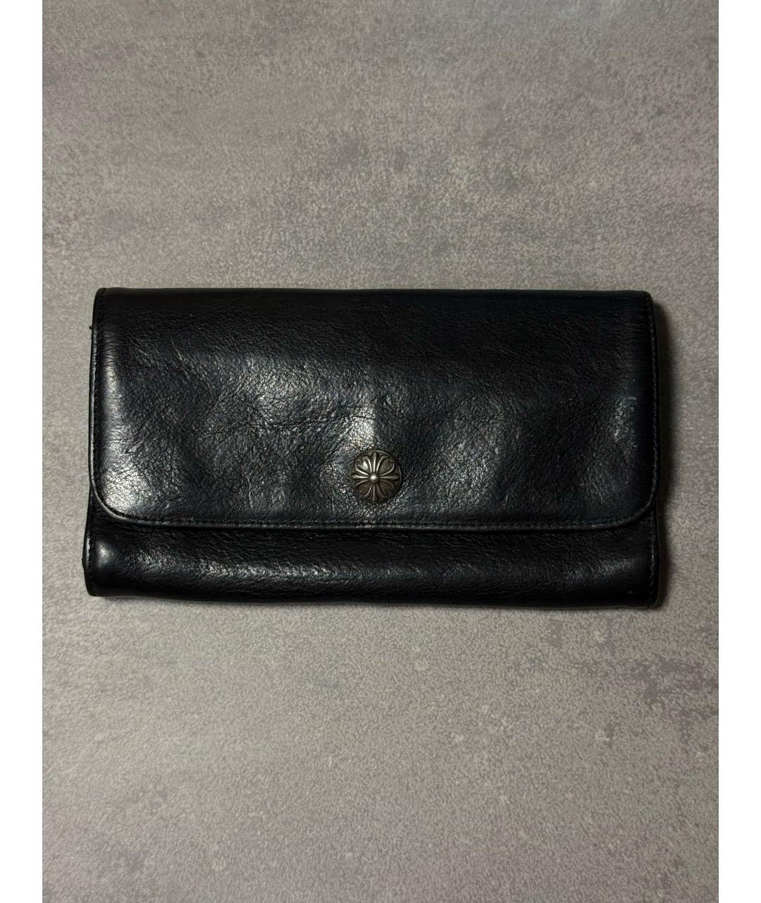CHROME HEARTS Черный кожаный кошелек, фото 2