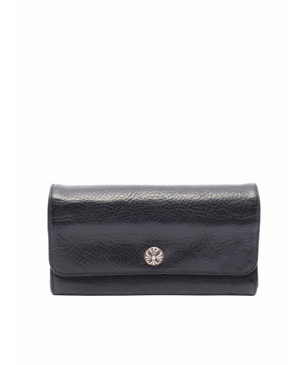 CHROME HEARTS Черный кожаный кошелек, фото 1