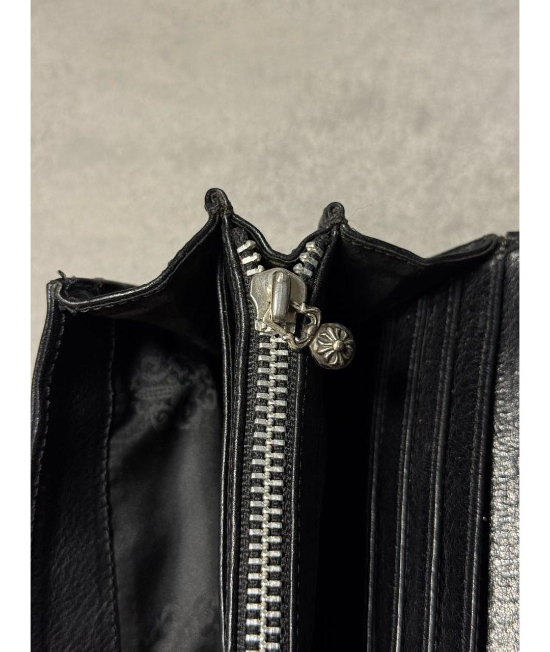CHROME HEARTS Черный кожаный кошелек, фото 7