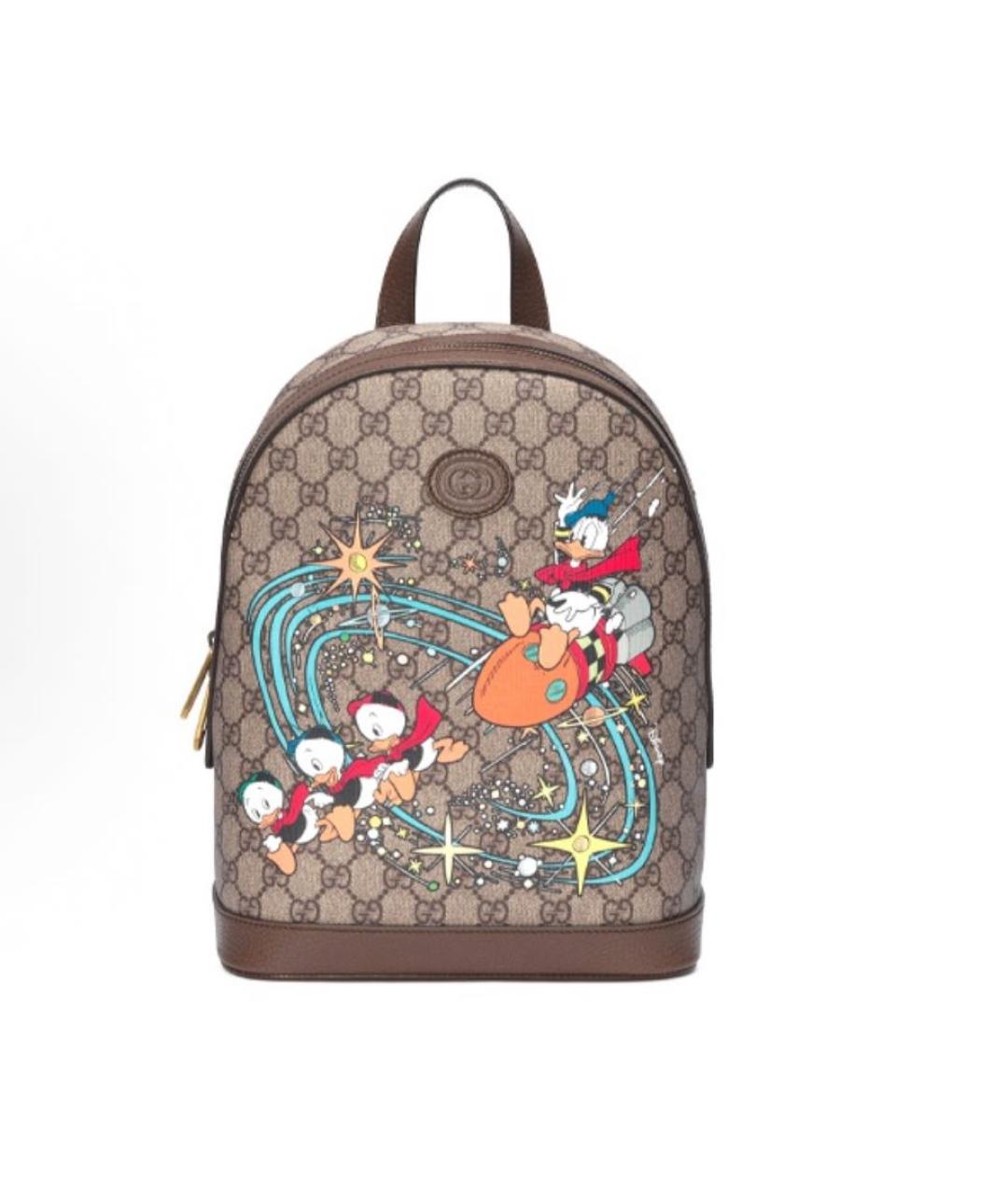 GUCCI Бежевый тканевый рюкзак, фото 6