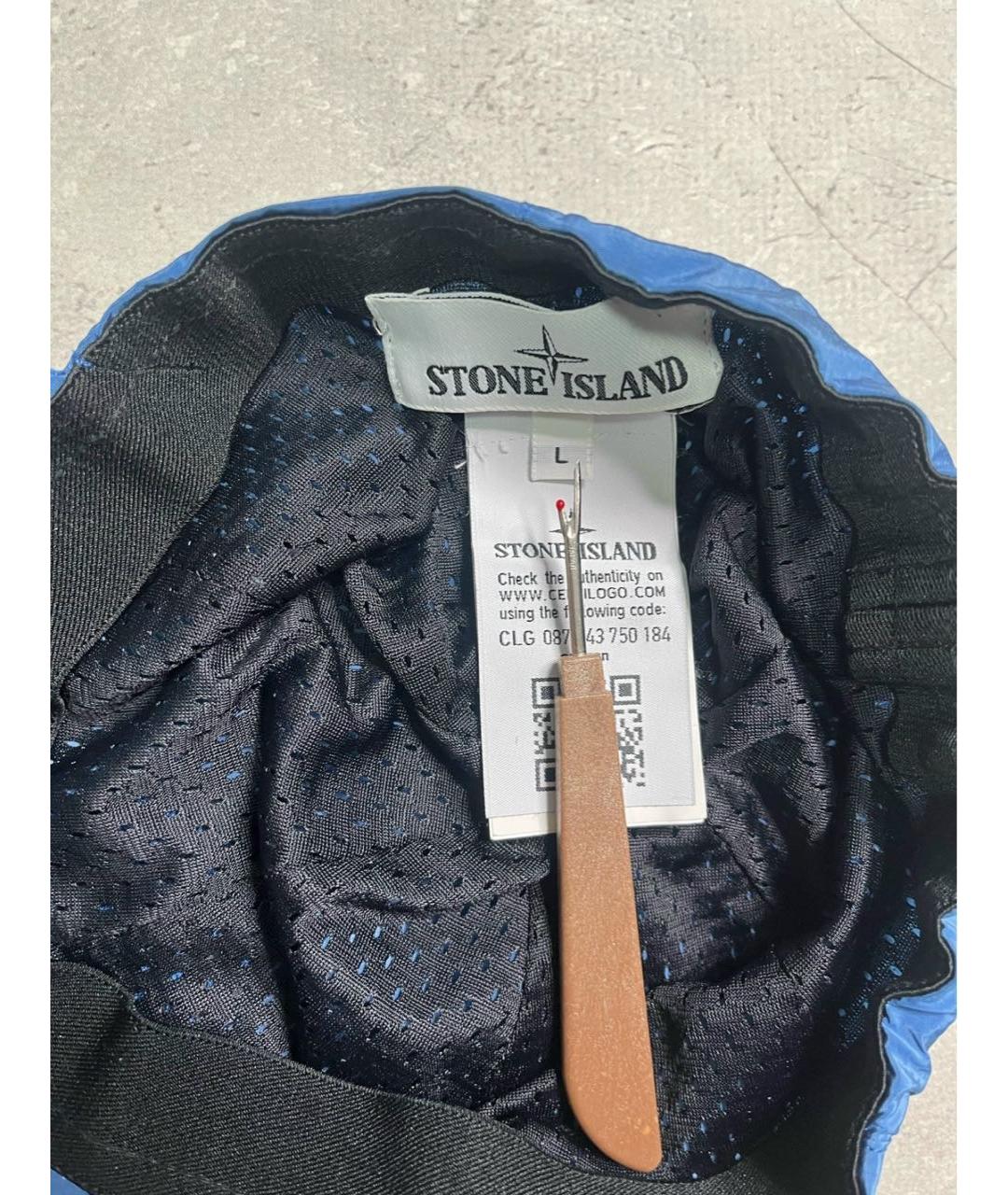 STONE ISLAND Синяя кепка/бейсболка, фото 3