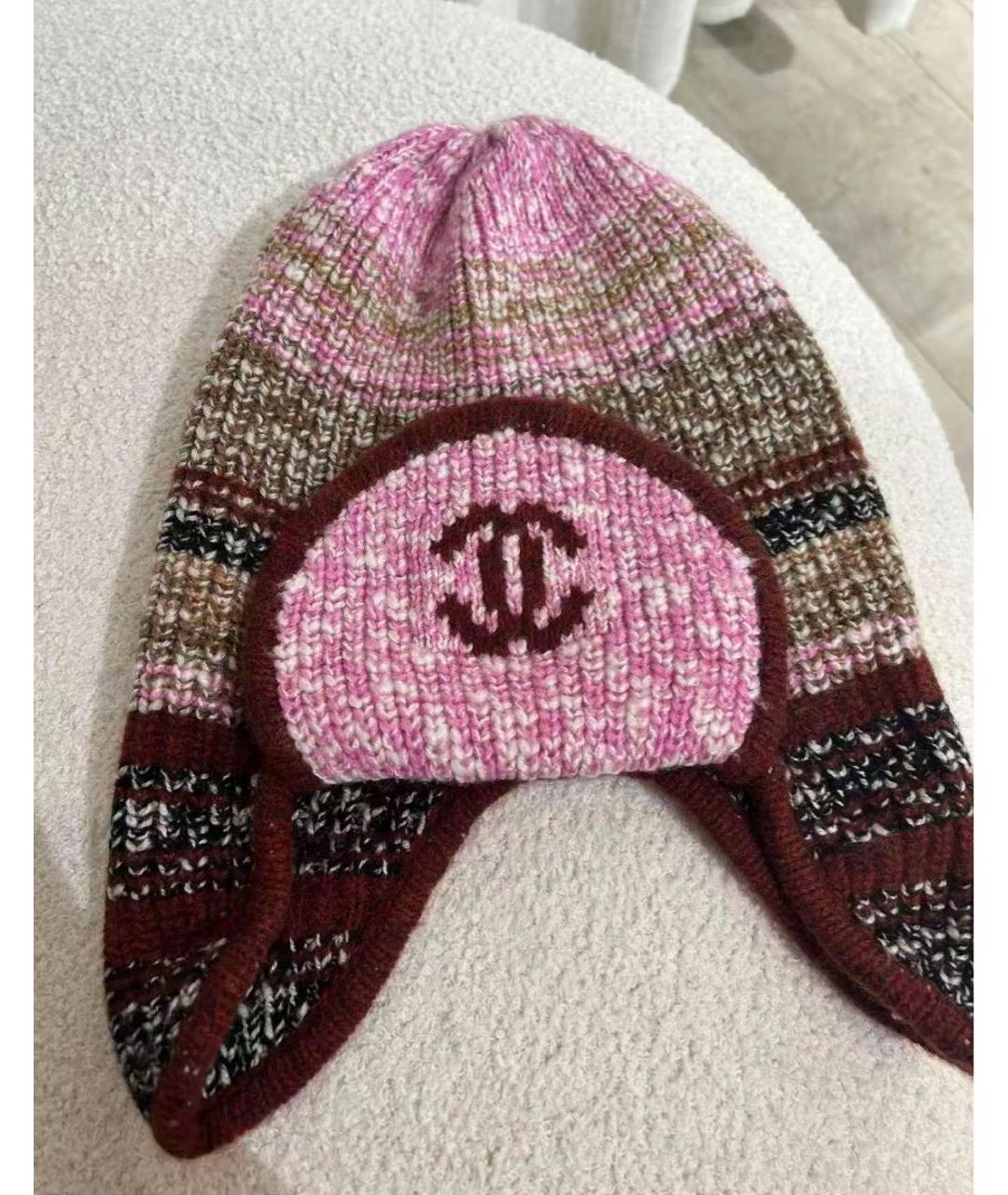 CHANEL Розовая шапка, фото 5