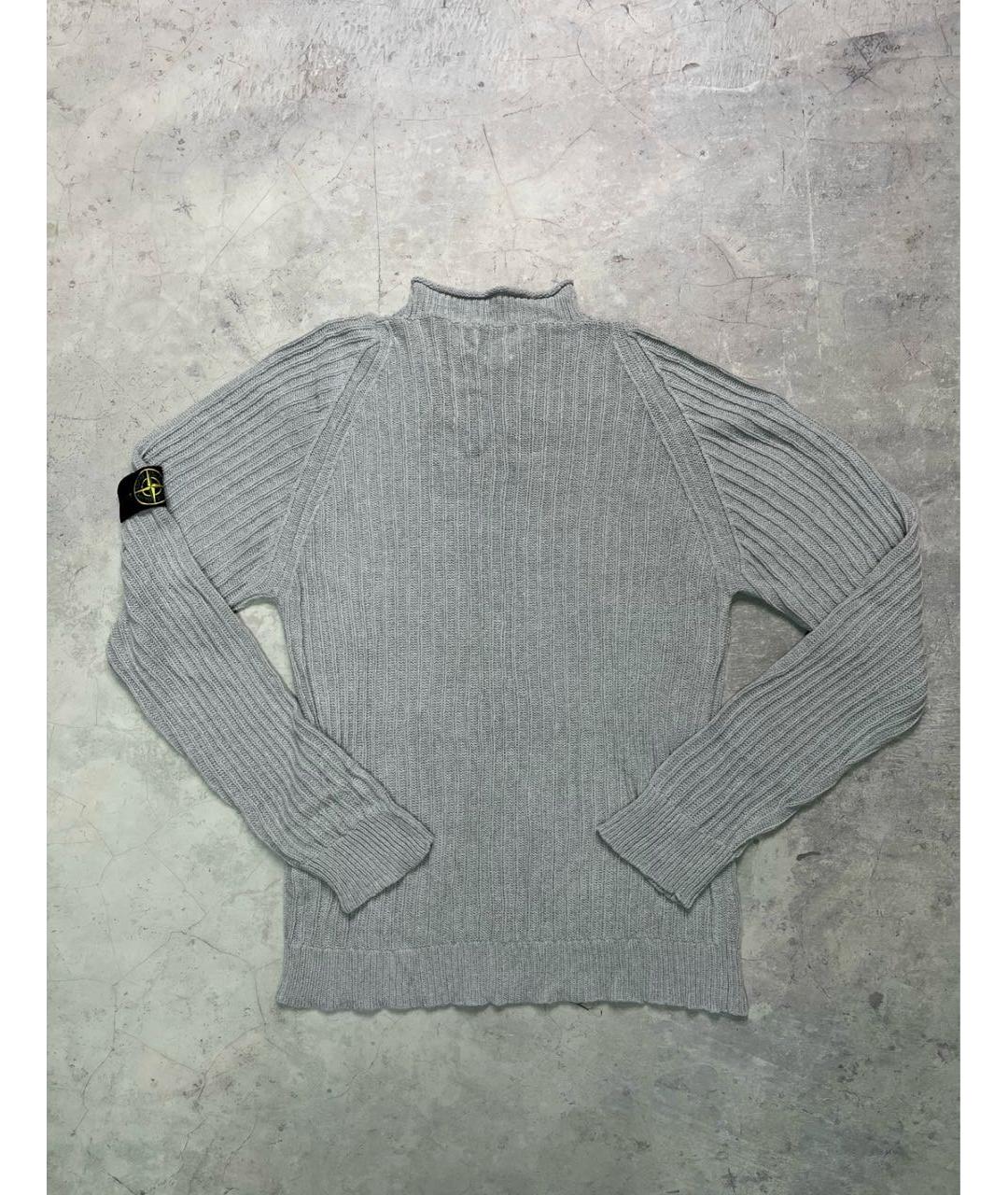 STONE ISLAND Серый хлопковый джемпер / свитер, фото 2