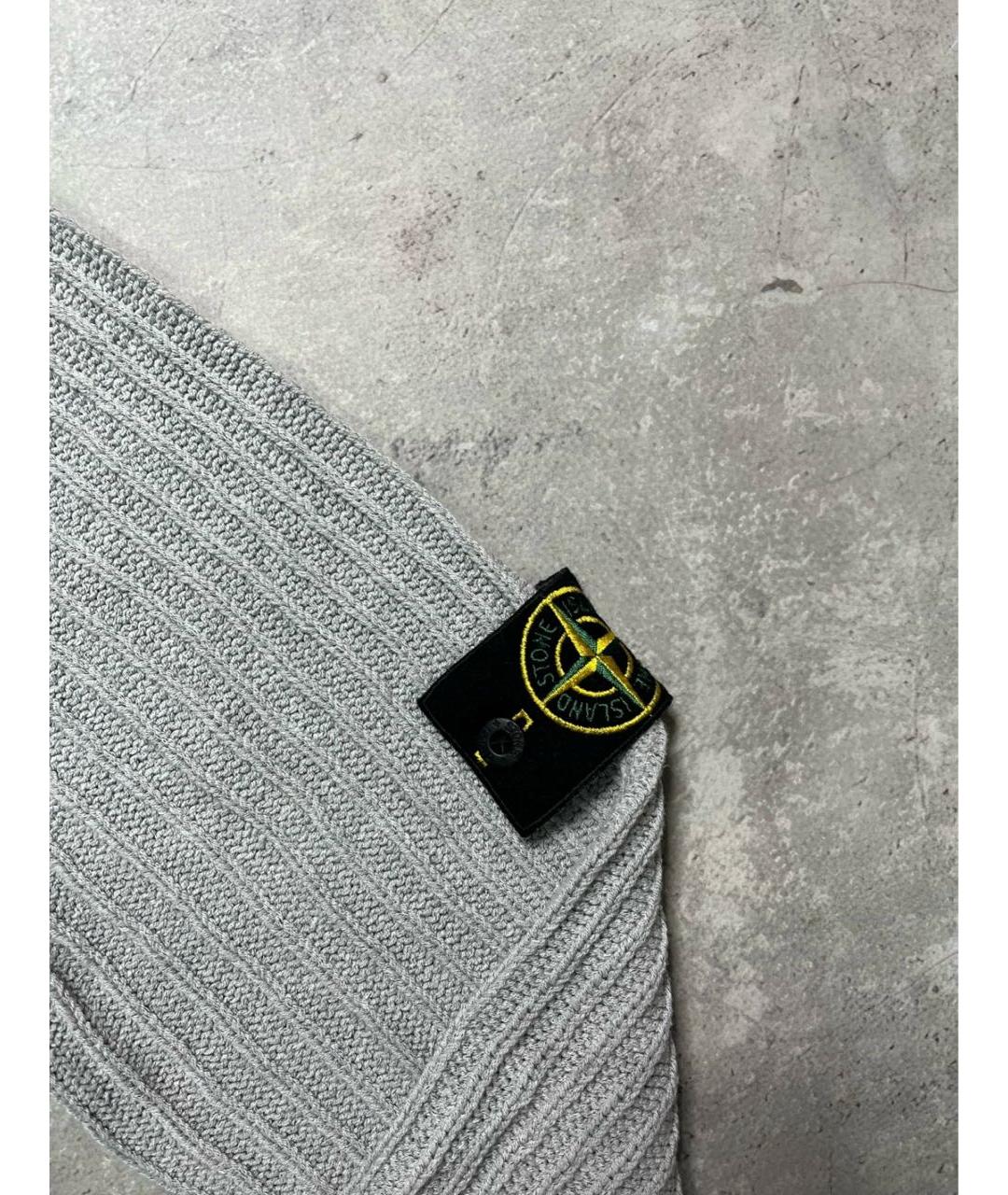 STONE ISLAND Серый хлопковый джемпер / свитер, фото 3
