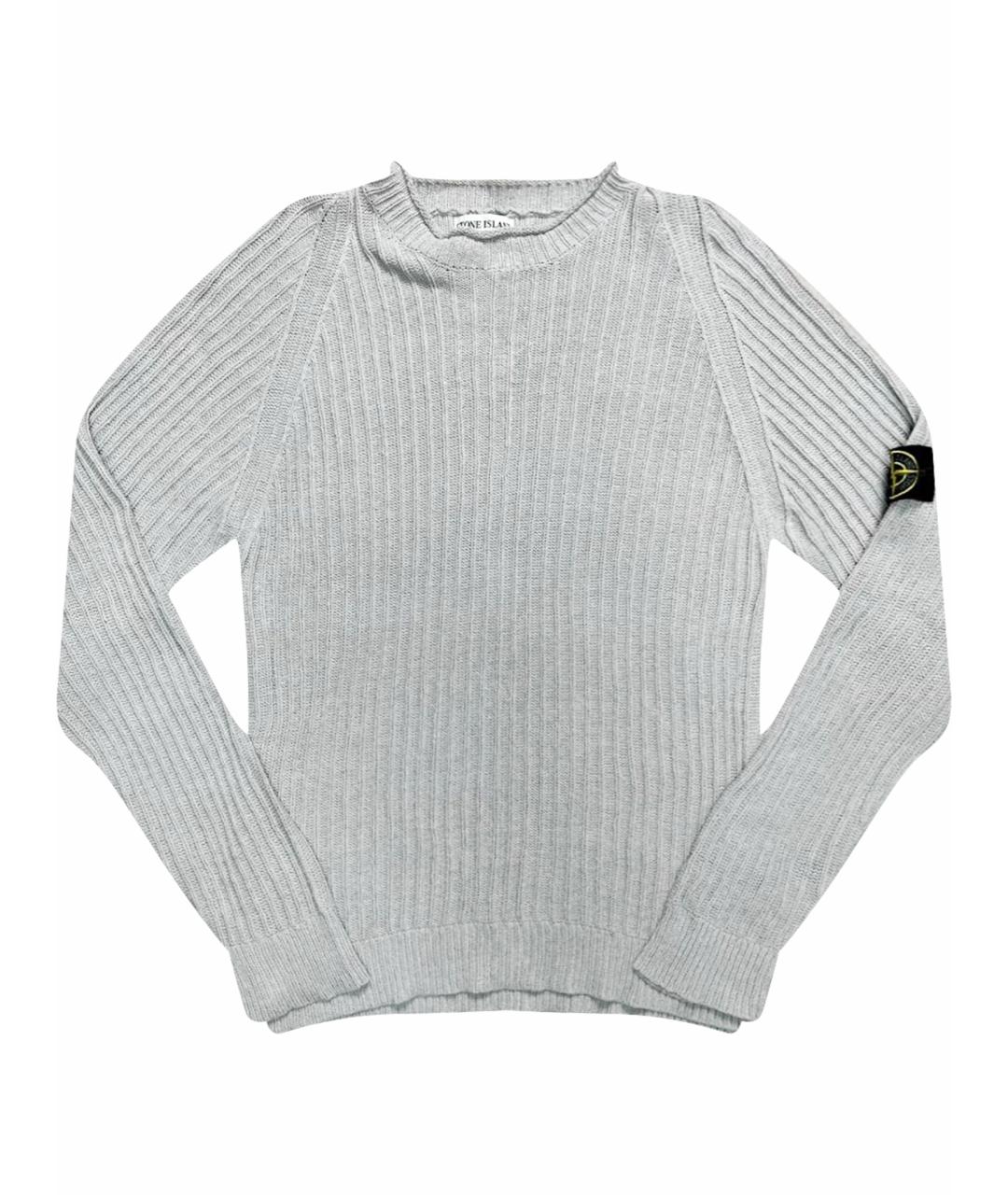 STONE ISLAND Серый хлопковый джемпер / свитер, фото 1