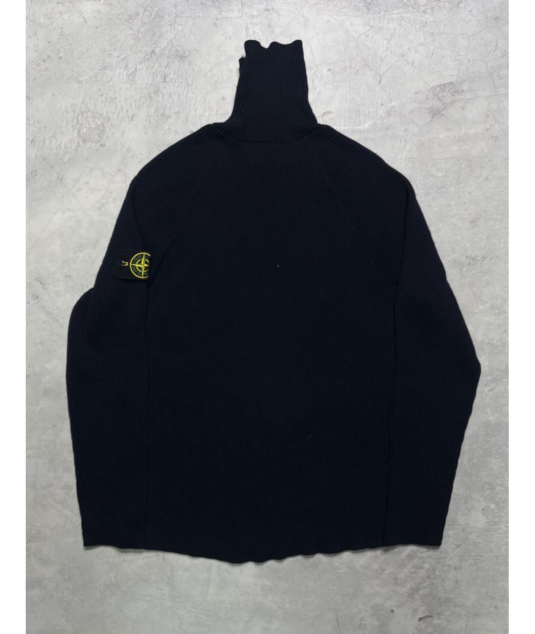 STONE ISLAND Темно-синий джемпер / свитер, фото 2