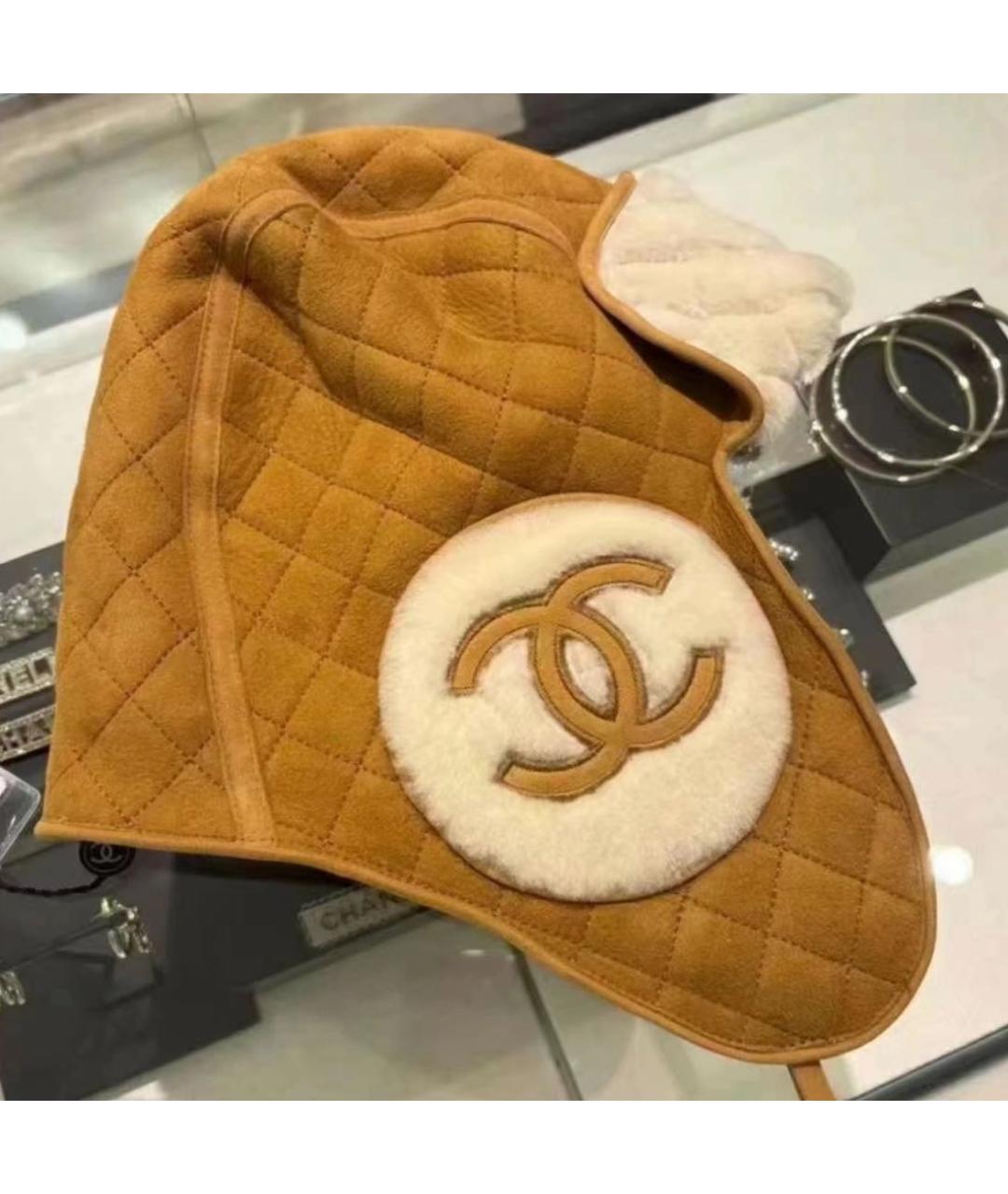 CHANEL Бежевая шапка, фото 6