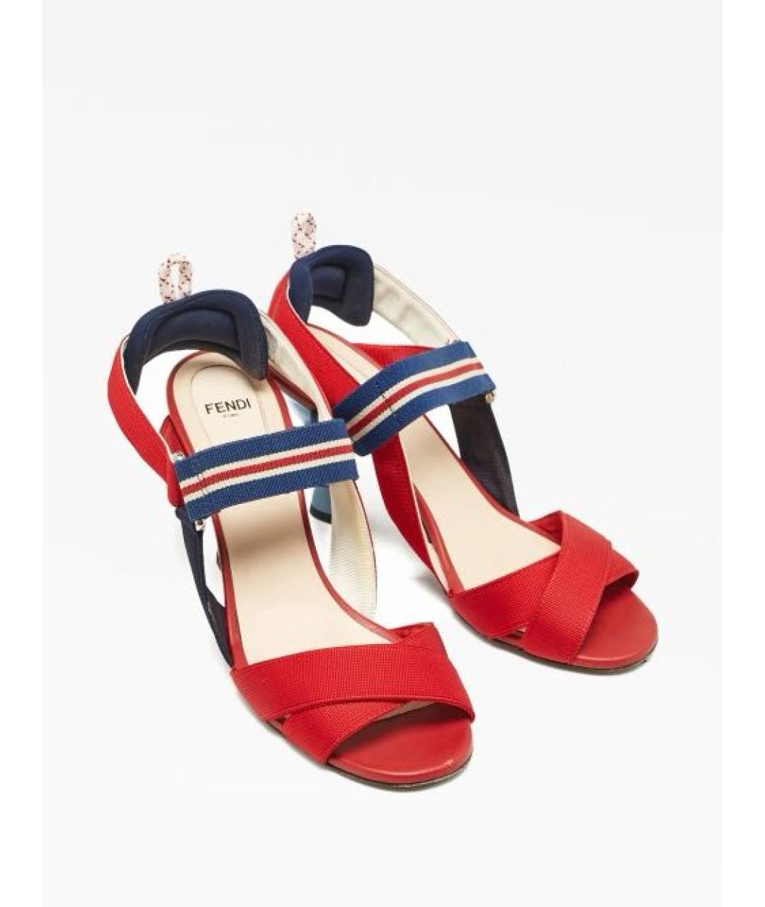 FENDI Мульти кожаные босоножки, фото 4
