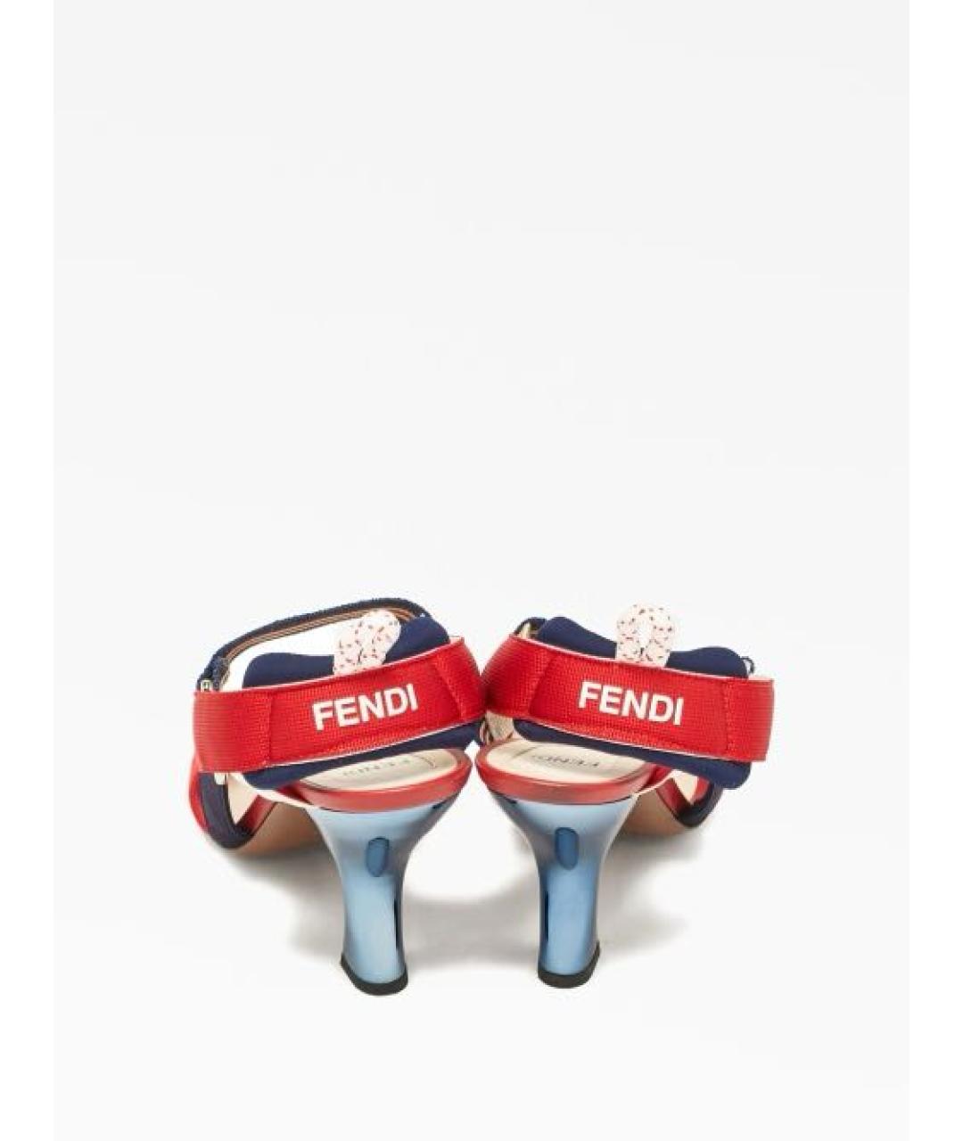 FENDI Мульти кожаные босоножки, фото 3