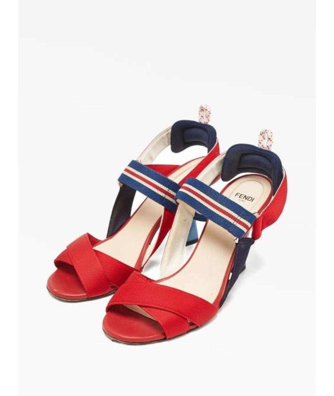 FENDI Мульти кожаные босоножки, фото 2
