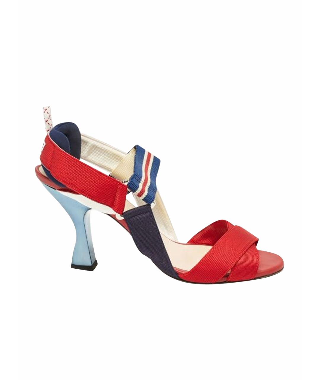 FENDI Мульти кожаные босоножки, фото 1