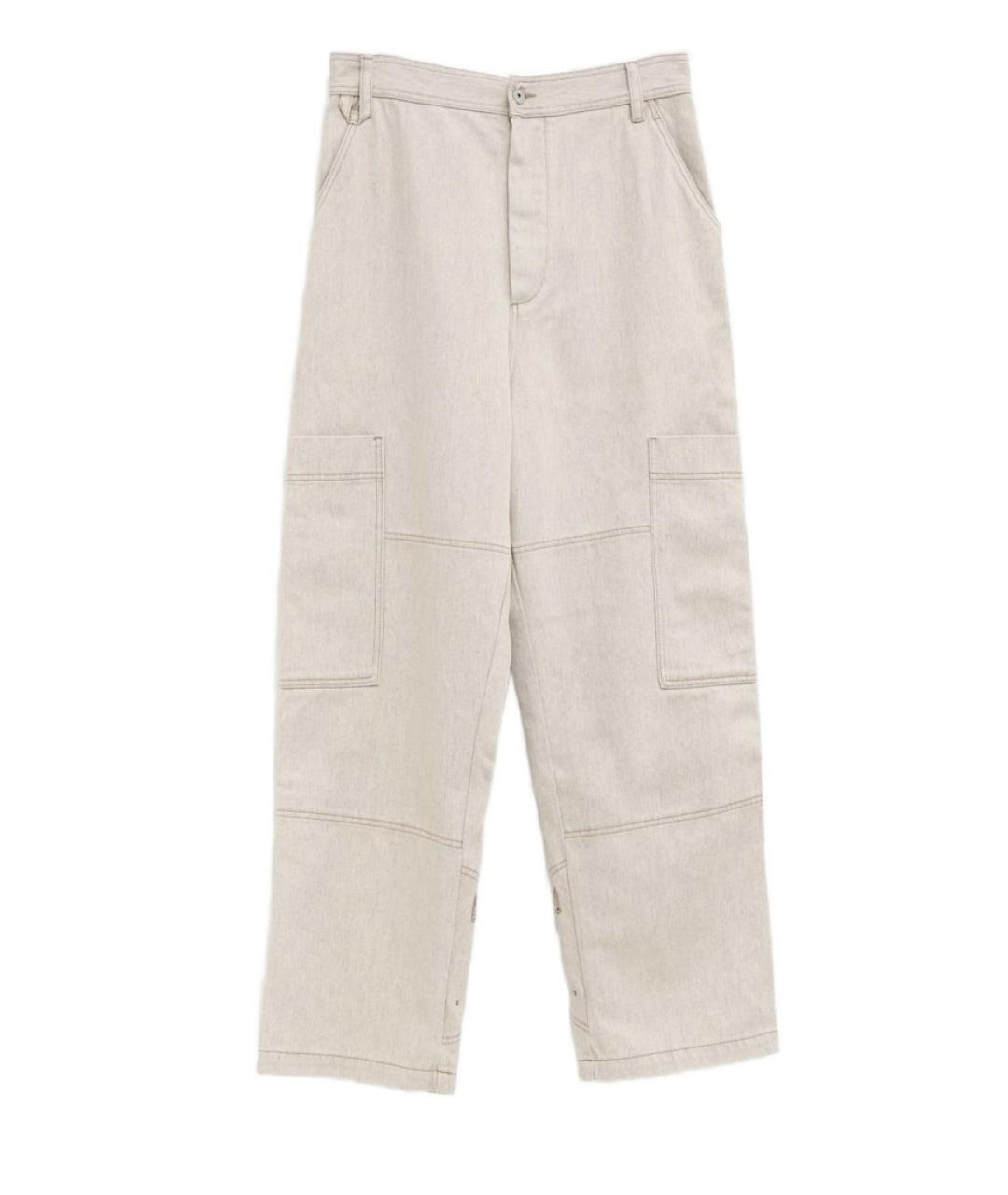 JACQUEMUS Бежевые хлопковые повседневные брюки, фото 1