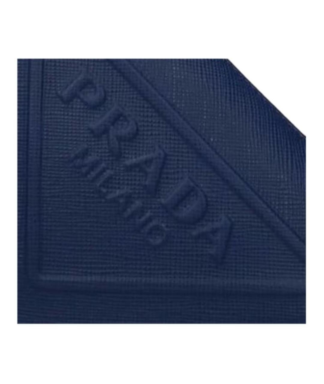 PRADA Темно-синяя кожаная папка для документов, фото 4
