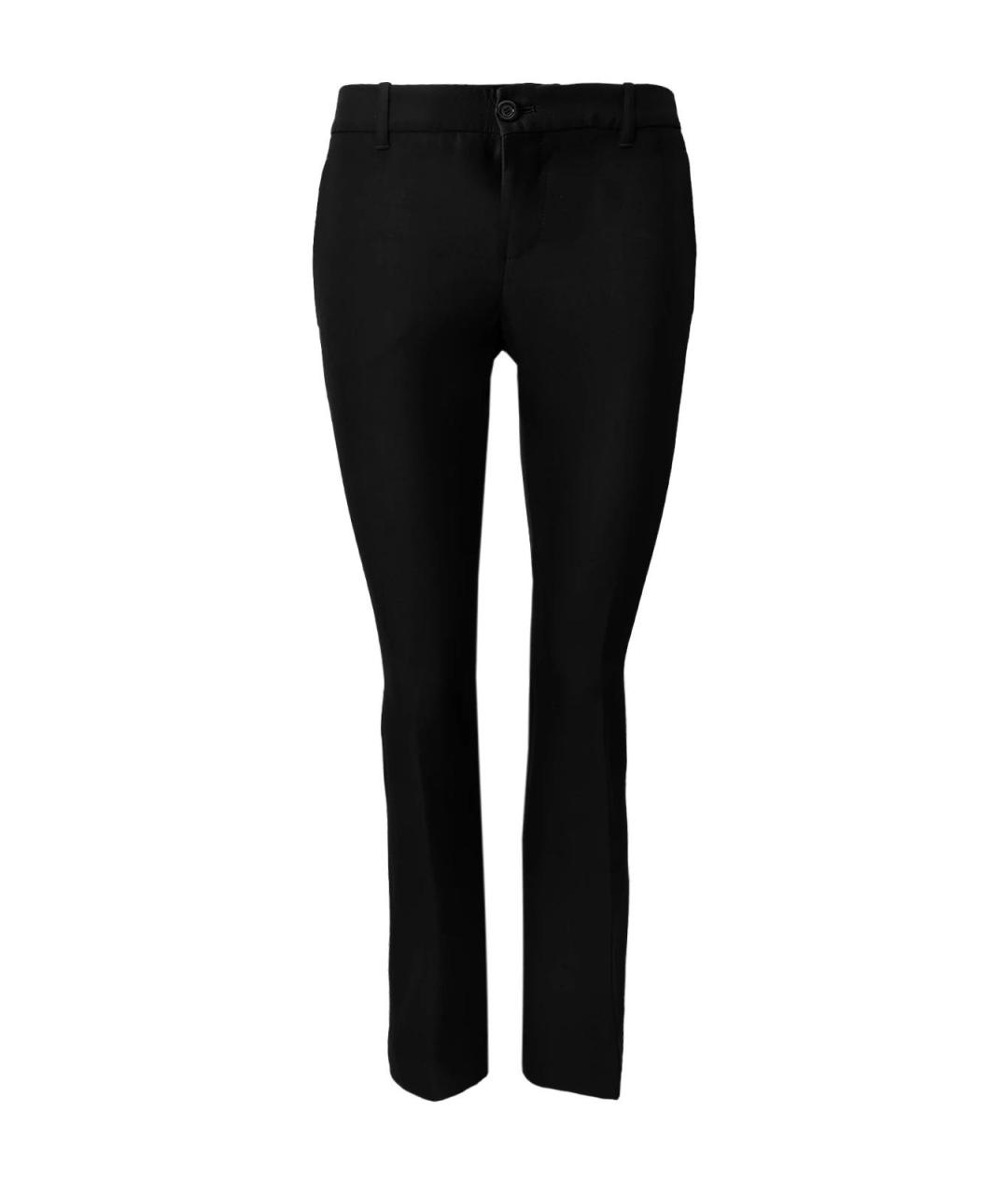 GUCCI Черные шерстяные прямые брюки, фото 4