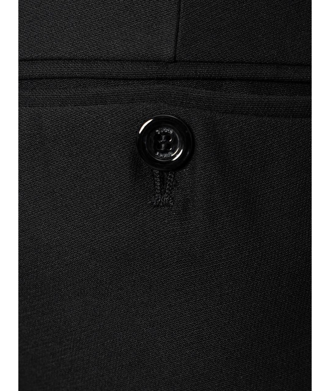 GUCCI Черные шерстяные прямые брюки, фото 3