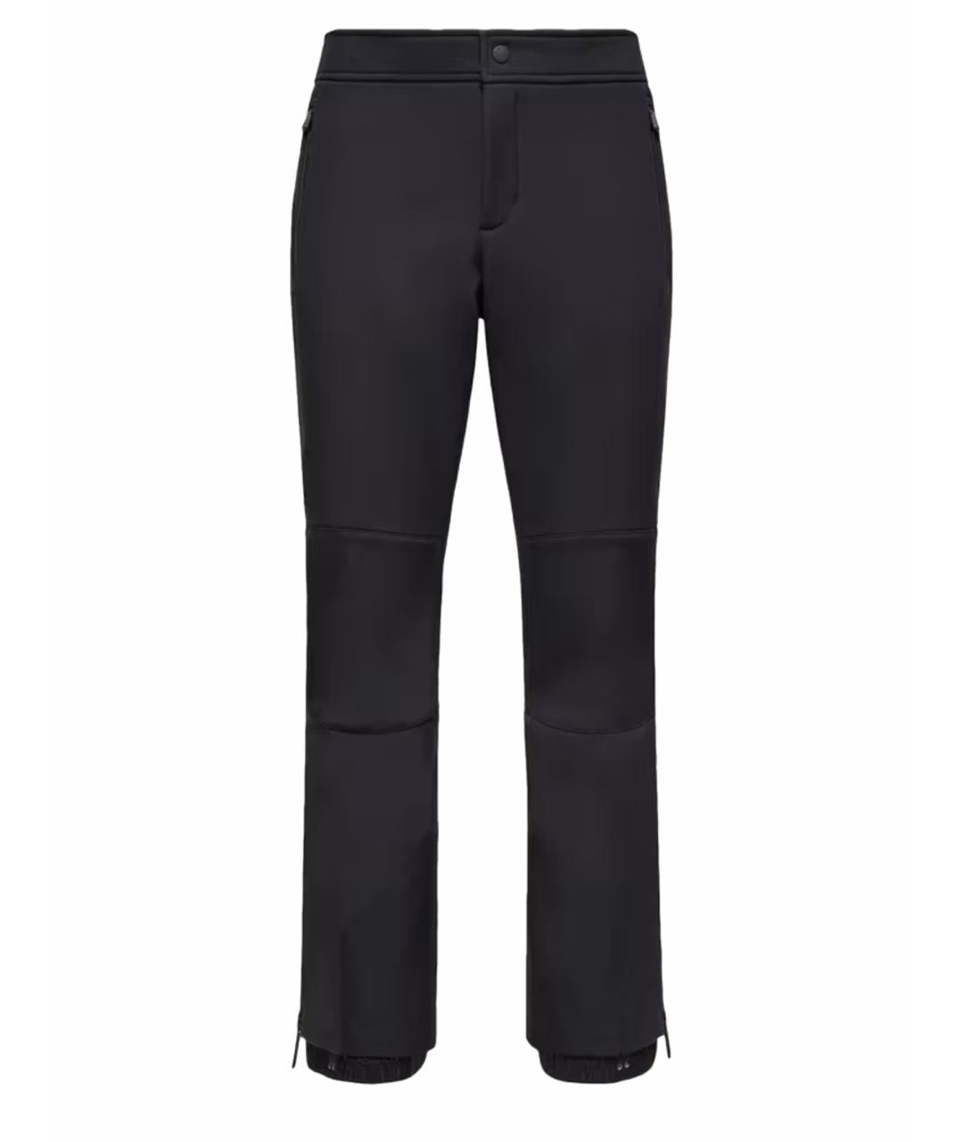 MONCLER GRENOBLE Черные полиэстеровые повседневные брюки, фото 1