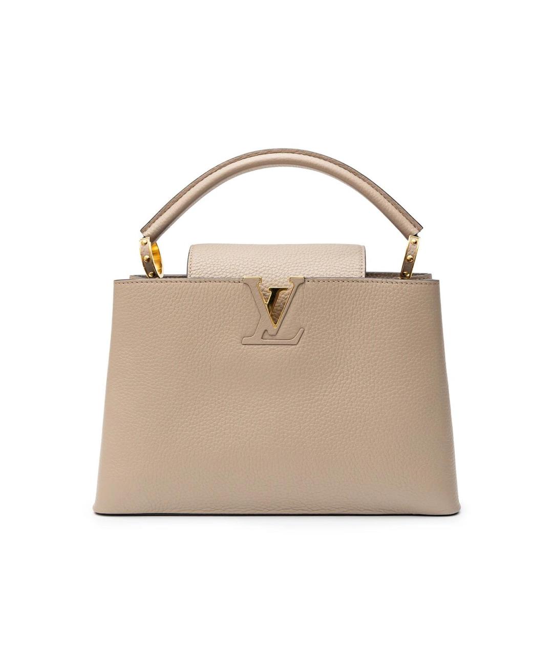 LOUIS VUITTON Бежевая кожаная сумка тоут, фото 1