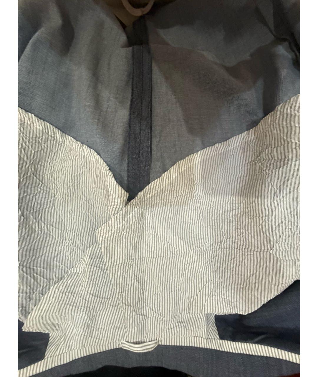 EMPORIO ARMANI Темно-синий хлопковый пиджак, фото 3