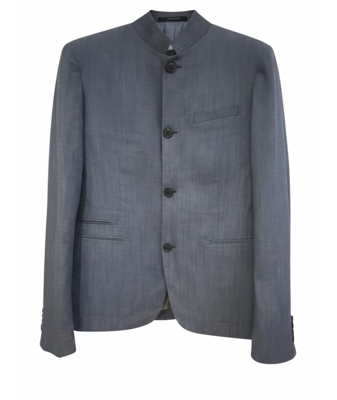 EMPORIO ARMANI Темно-синий хлопковый пиджак, фото 1