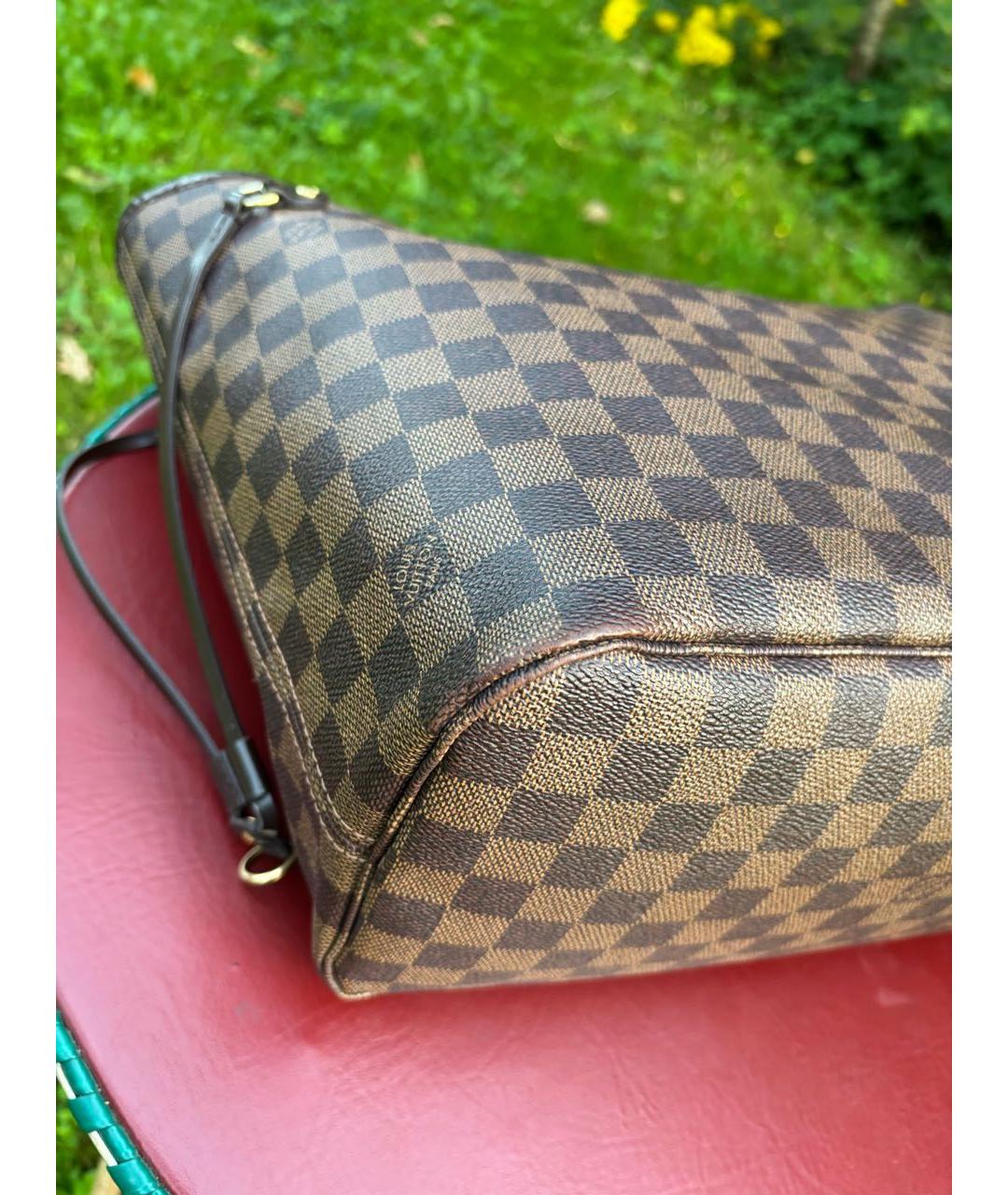 LOUIS VUITTON Коричневая сумка тоут из искусственной кожи, фото 6
