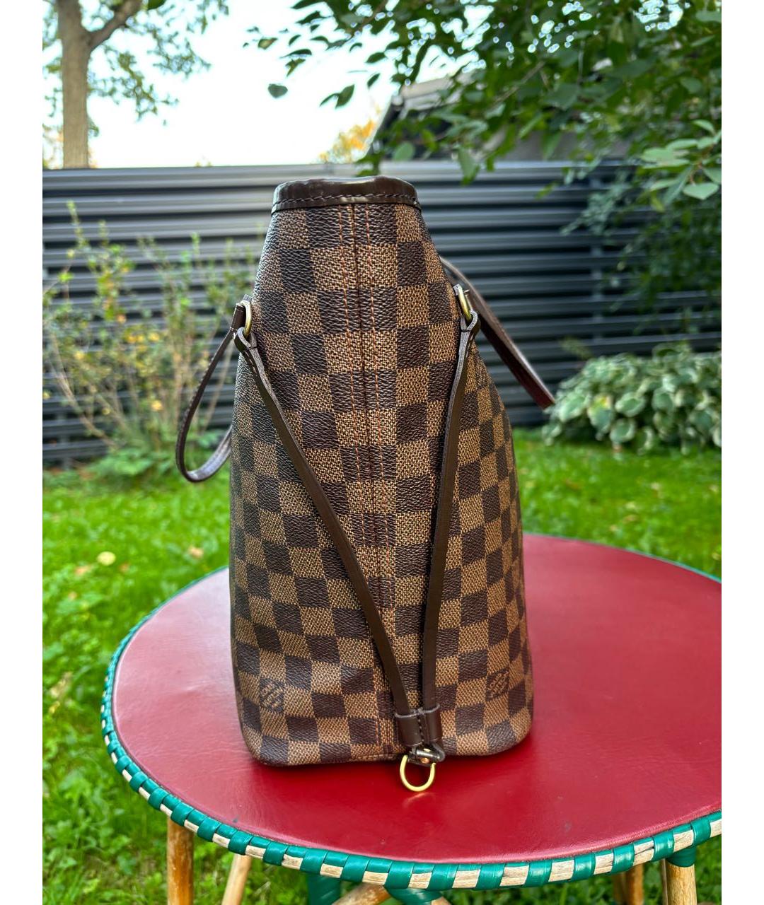 LOUIS VUITTON Коричневая сумка тоут из искусственной кожи, фото 2