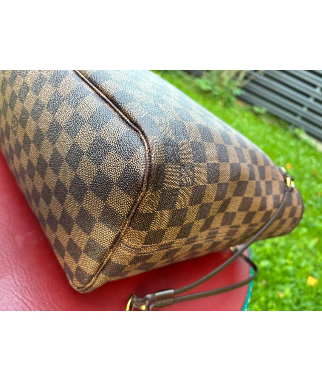 LOUIS VUITTON Коричневая сумка тоут из искусственной кожи, фото 7