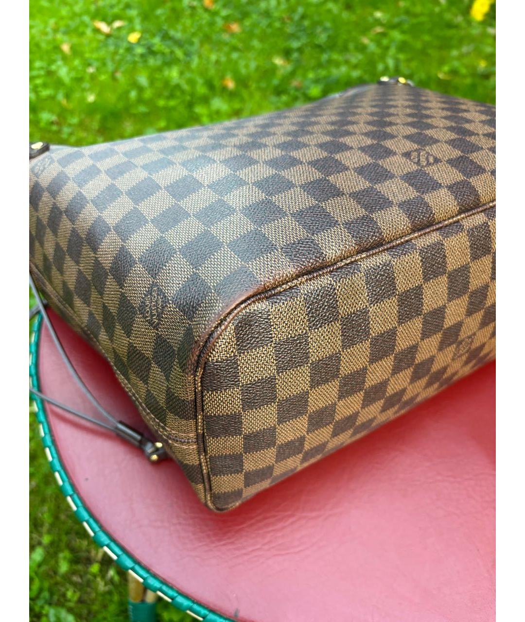LOUIS VUITTON Коричневая сумка тоут из искусственной кожи, фото 8