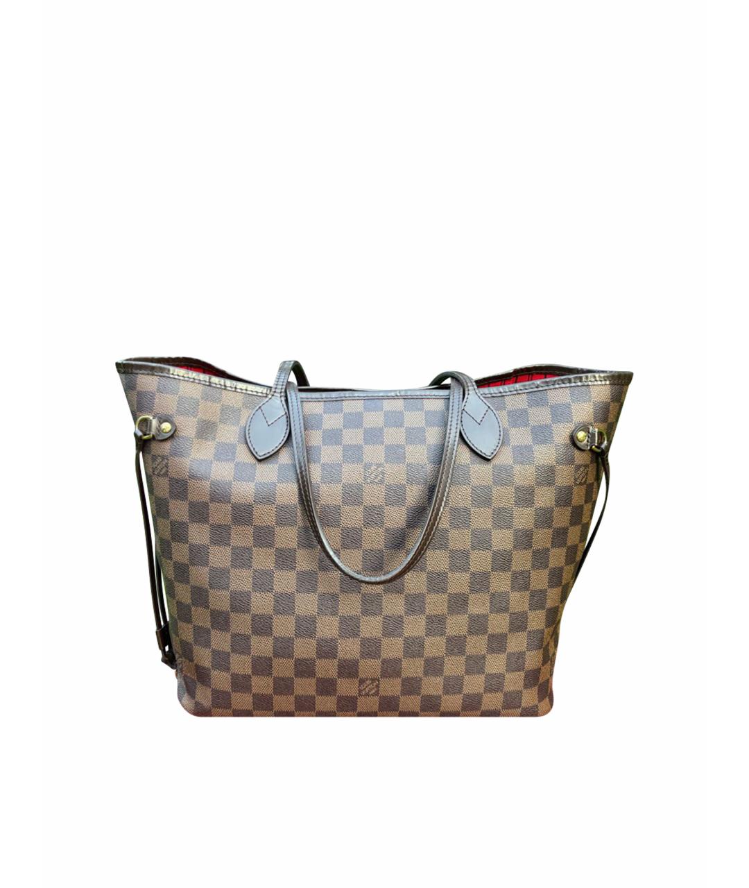 LOUIS VUITTON Коричневая сумка тоут из искусственной кожи, фото 1