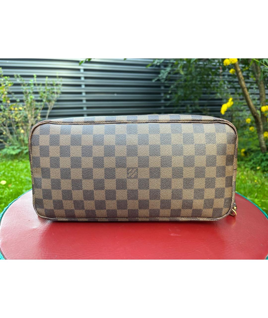 LOUIS VUITTON Коричневая сумка тоут из искусственной кожи, фото 5